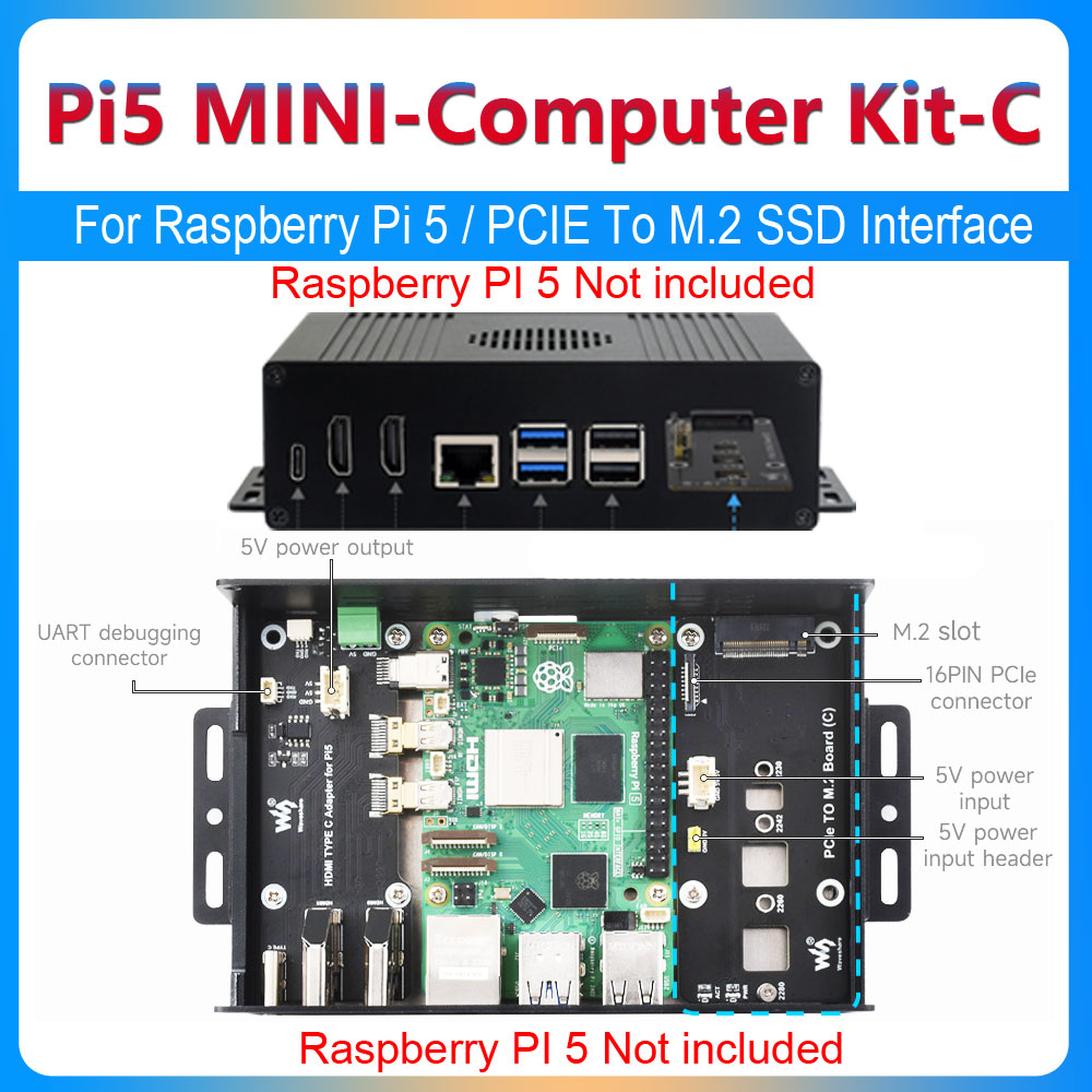 Raspberry Pi 5 Box Case Kit-C  - مراجعة Argon One V3 M.2 Nvme Case وسعره