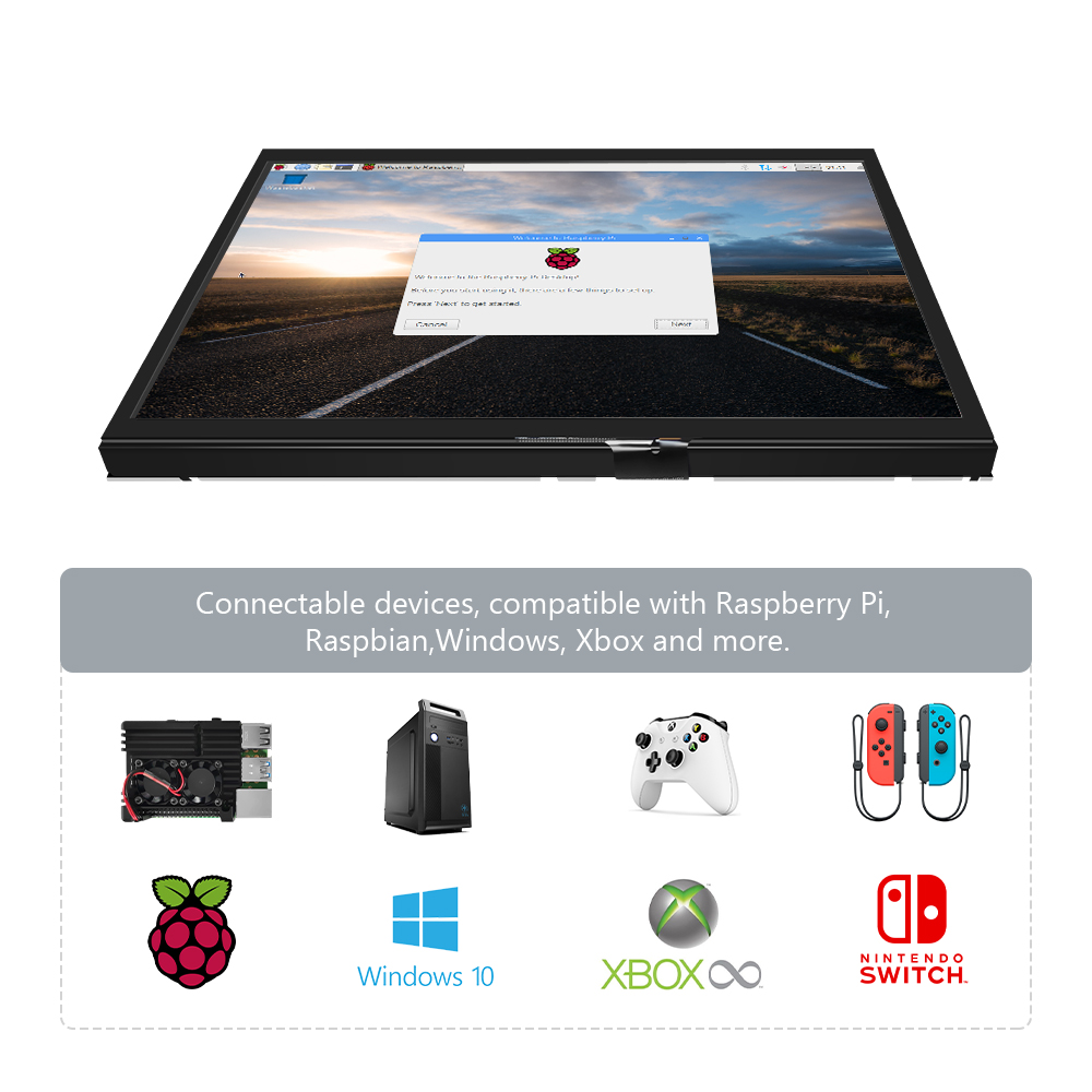 شاشة كمبيوتر ثانية LCD مقاس 10 - مراجعة Raspberry Pi 10.1 Inch Capacitive Touch Screen Ips وسعره
